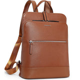 BOSTANTEN Genuine Leather Laptop Backpack Purse for Women Backpack Travel Bag Brown