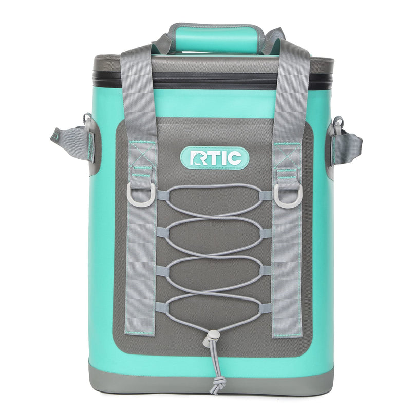 RTIC Backpack Cooler 24 Can, Insulated Portable Soft Cooler Bag Waterproof for Ice, Lunch, Beach, Drink, Beverage, Travel, Camping, Picnic, Car, Hiking, Seafoam Green