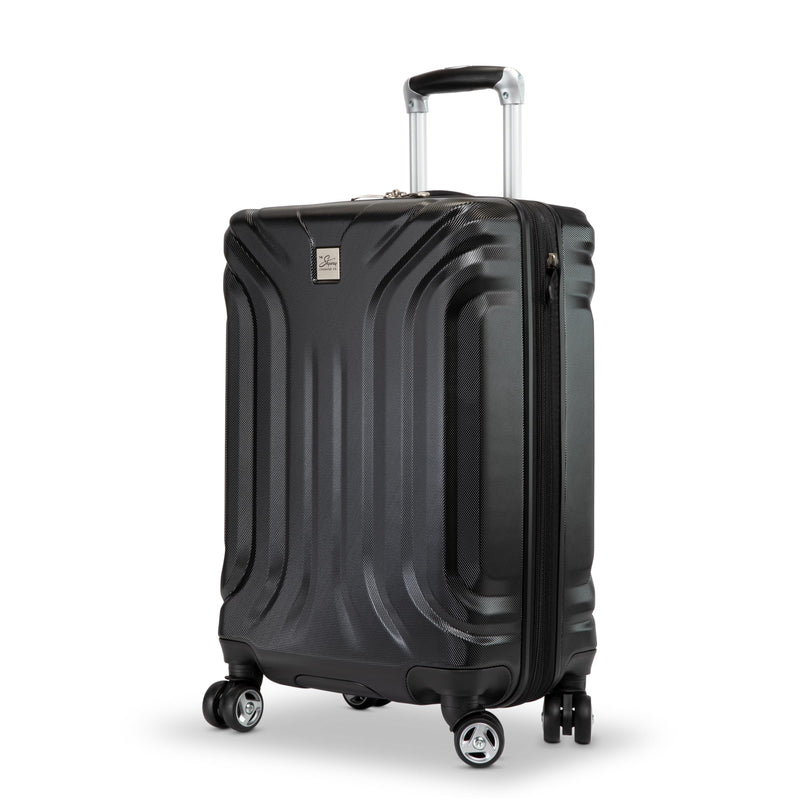 Skyway Nimbus 4.0 Expandable, Durable Hardside, 4 Wheel Spinner, Lightweight Suitcase, Unisex, Stylish, Black, Carry-On 20-Inch