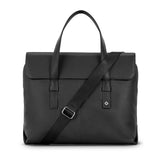 Samsonite Mobile Solution 2 Convertible Leather Briefcase, Pebbled Leather Laptop Bag with Crossbody Strap, Padded Sleeve, StackIt™ Strap & Organizational Pockets – Professional Work Tote - Black