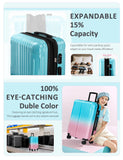 Comeria Carry on Luggage - Airline Approved Suitcases with Spinner Wheels, Built-In TSA Lock，Hard Shell Expandable Suitcases