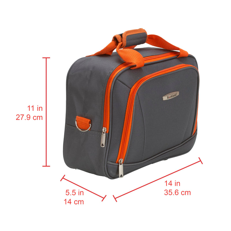 Rockland Fashion Softside Upright Luggage Set, Expandable, Charcoal, 2-Piece Set (14/19)
