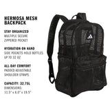 Hermosa Mesh Backpack, see-through transparent festival beach book bag