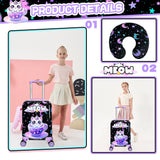 Inprof Kid’s Luggage Set 2 Piece Suitcase Set 16’’ Hardside Luggage with Spinner Wheels Girls Carry on Toddler Luggage Travel Rolling Luggage Airline Approved