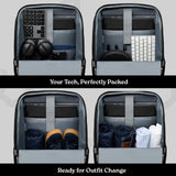 ATUTO Professional Black Laptop Backpack for Men 17 inch Compartment - Back Airflow & Fully Padded - Work & Travel Backpack for Men with Luggage Strap and Trolley Sleeve.