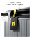 LUGGEX Luggage Tag for Suitcases - Carbon Fiber Accelerate Identification Bag Tag with Reusable Writing Panel - Waterproof & Durable, Travel Essentials（1 Pack）