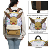 Bioworld Pokémon Eevee All-Over Print Characters 17" Adult Backpack