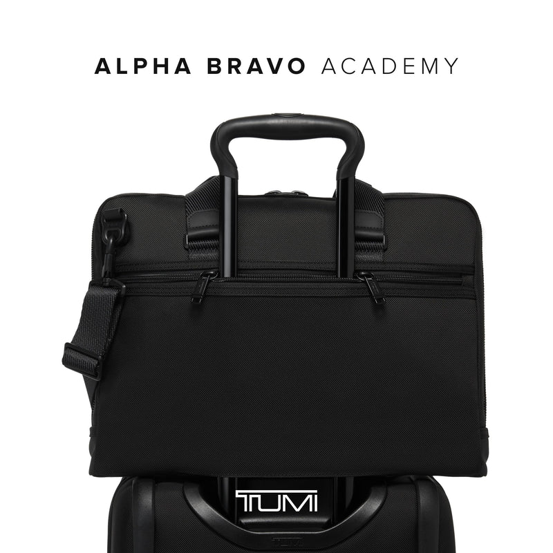 TUMI - Alpha Bravo Academy Brief - Compact Laptop Briefcase - Travel Laptop Bag - 11.8" X 15.5" X 2.0" - For 15" Laptop - Black