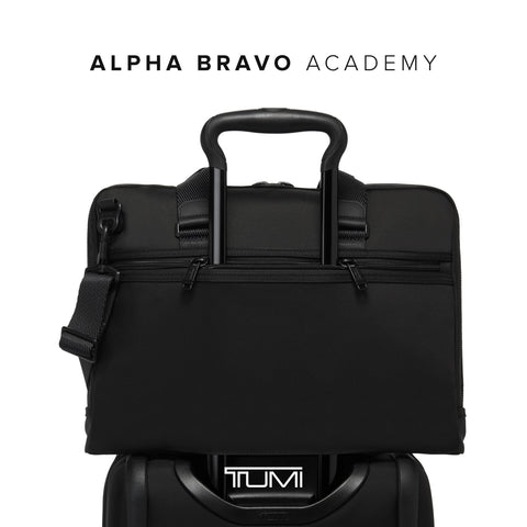 TUMI - Alpha Bravo Academy Brief - Compact Laptop Briefcase - Travel Laptop Bag - 11.8" X 15.5" X 2.0" - For 15" Laptop - Black