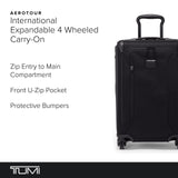 TUMI - Aerotour 4 Wheel Expandable Luggage - Men's and Women's Lightweight Business and Leisure Travel Suitcase - 21.75" International Expandable Carry-On, Black