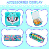 Meetbelify Kids Backpacks for Girls School Bag Cute Girls Backpacks Ages 8-10 with Lunch Box Bookbag Set Travel Backpack for Elementary Preschool Students