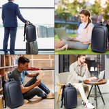 Business Backpack 17 Inch Slim Expandable Waterproof Travel Laptop Backpacks with USB Charger Port Anti-Theft Lightweight Large Work Computer Bag College Laptop Backpacks Gifts for Men Women,Dark Blue