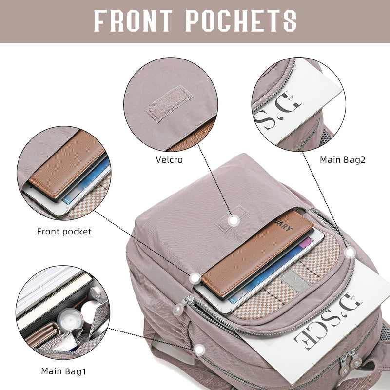 Vendra Moka Compact Hiking Nylon Waterproof Laptop Backpack Purse for Women and Men, Small Lightweight Travel Casual Outdoor Dayback