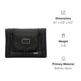 TUMI - Alpha Hanging Travel Kit - Toiletries and Cosmetics Organizer - Travel Essentials Bag with Hooks & Pockets - Black