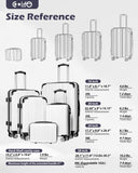 Coolife Luggage Sets, 5 Piece Durable Suitcase, Lightweight Carry on Luggage with PC+ABS Hardshell, Dual Spinner Wheels, TSA Lock and YKK Zipper (wine wind new, 5 piece set)