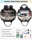 LOVEVOOK Mini Backpack Purse for Women, Cute Small Fashion Daypack, Light Weight, Water Resistant, Black Quilted