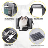 ROYPET Cat Carrier,Portable Pet Carrier Bag for Cats and Small Dogs,Foldable Soft-Sided and Scratch-Proof mesh Cat Bag Pet Carriers,Airline Approved Pet Carrier,Pet Travel Carrier Up to 15 Lbs,Grey