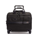 TUMI - Alpha Deluxe 4 Wheeled Laptop Case Brief - Laptop Bag with Wheels - Travel Briefcase with Expandable Design - Black