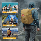 Tactical Backpack Cooler, 25L Cooler Backpack Insulated Leak-Proof, Heavy Duty Large Lunch Backpack, Waterproof Ice Chest Backpack for Men Women Adults Work Daytrip Camping Beach Hiking Accessories
