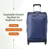 eagle creek Expanse 4-Wheel 26" Luggage – Durable Checked Spinner Suitcase with Expandable Capacity – Rugged Fabric, Lockable Zippers & Grab Handles – Travel-Ready – Pilot Blue