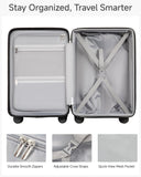 LUGGEX Carry On Luggage 22x14x9 Airline Approved, KVC Expandable Polycarbonate Hard Shell Suitcase for Travelling (EX-Core, Pink, 20 Inch, 40L-44L)