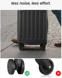 YOETEY Luggage Sets 5 Piece, Hardside Suitcase with Wheels, TSA Approved, Black