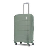 American Tourister Stratum 2.0 Expandable Hardside Luggage with Spinner Wheels, Checked-Medium, Jade Green