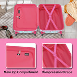 FUL Hello Kitty 21 Inch Kids Carry On Luggage, Hardshell Rolling Suitcase with Spinner Wheels, Multi