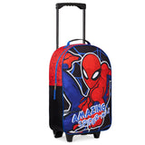 Marvel Avengers Spiderman Kids Suitcase Foldable Carry On Luggage with Wheels Lightweight Travel Trolley Bag for Vacations Trips Gifts for Boys (Multicolor Spiderman)