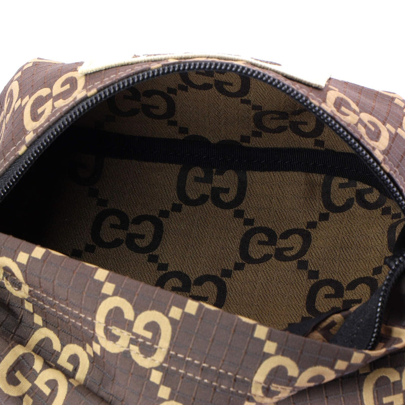 Gucci, Pre-Loved Ripstop Belt Bag GG Nylon and Leather, Brown