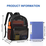 Oraben Heavy Duty Mesh Backpack with Rain Cover Ventilated Swim & Gym Bag College Mesh backpack, See Through Backpacks for School Beach Outdoor Sports
