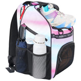 YOREPEK Basketball Bag, Large Basketball Backpack with Shoe Compartment and Ball Holder Sports Backpack for daughter son, Water Resistant for Sport Training Equipment Fits Volleyball Gym Pink