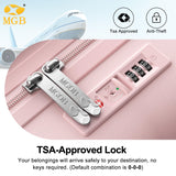 MGB Hardside Carry On Luggage with Spinner Wheels & Built-in TSA Lock, Durable Suitcase Rolling Luggage with Scratch-Resistant Surface, Carry-On 20-Inch, Pink