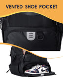 Basketball Bag Backpack for Men Women with Ball & Shoes Compartment 30L Capacity Lightweight Breathable Boys Girls Soccer Ball Bag Backpack Fit Volleyball Football Sports Travel School Gym Black