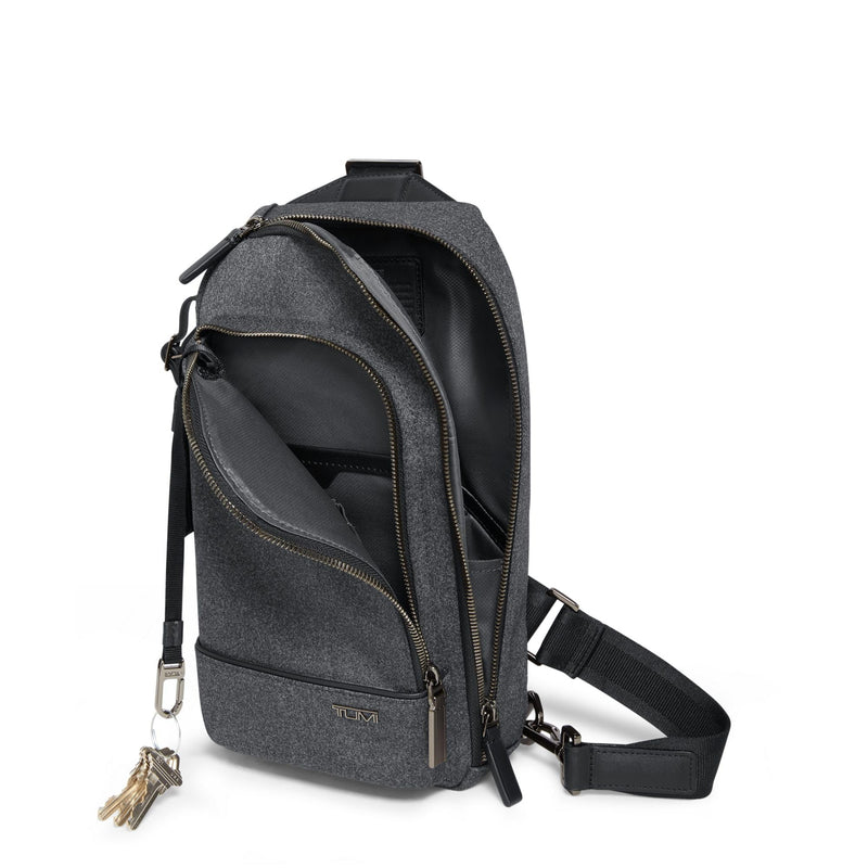 Tumi Harrison "Gregory" Sling Bag, Official & Genuine Product, Dark Charcoal, dark charcoal, One Size