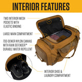 Carhartt Heavy Haul Utility Duffel Bag's, Water-Resistant Packable Bag for Jobsite, Gym, and Travel, Brown, 55L