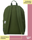 Reebok Element Backpack - Multipurpose Lightweight Carry On Everyday Bag for School Gym and Travel Backpack for Men & Women, Element Green