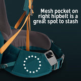 Kelty Nena 60L Women’s Backpack – Hiking and Backpacking Pack with Adjustable Fit Pro Suspension, Women’s Specific Fit, Thru-Hiking Pack, 2024 (Deep Teal)