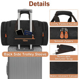 Canvas Mens Duffle Bag for Travel - Expandable 50L Weekender Bags with Toiletry Bag, Overnight Bag Travel Duffel Carry On Luggage with Removable Shoulder Strap, Durable & Water-Resistant