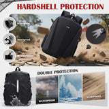 SDYSM Camera Backpack, Hardshell DSLR/SLR Camera Bag with Lens Pouch & 15.6" Laptop Compartment Waterproof Camera Case with Rain Cover Photography Backpack Compatible for Canon/Nikon/Sony/Drone Black