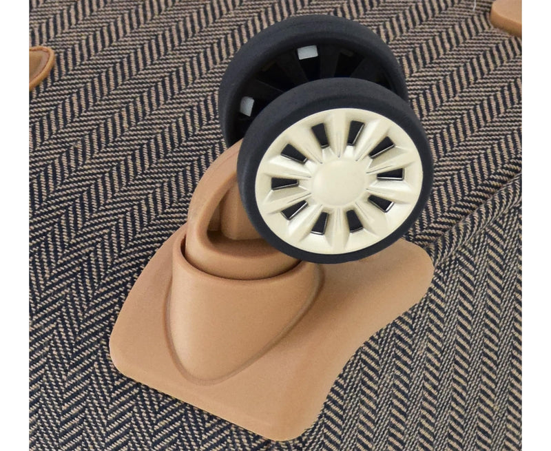London Fog Kensington Navy Sand Herringbone 28" Expandable Spinner