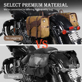 NICECNC Motorcycle Saddle Bags, Vintage Oil Waxed Canvas, Motorcycle Panniers Side Bags Compatible with Harley Honda Suzuki Yamaha Adventure Street Glide