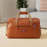 Rawlings | Men's Leather Weekender Duffle Bag Collection | Tan | Heart of the Hide Collection | 22" W x 12" H x 11" D