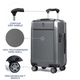 Travelpro Platinum Elite Hardside Expandable Carry on Luggage, 8 Wheel Spinner, TSA Lock, Hard Shell Polycarbonate Suitcase, Vintage Grey, Carry on 21-Inch