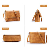KALIDI Small Women's Shoulder Bags Vegan PU Leather Handbag Crossbody Shoulder Bag Anti-Theft Multiple Pockets with Adjustable Removable Shoulder Strap, Ginger, S