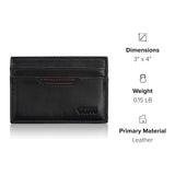 TUMI - Delta Slim Card Case - Men's Leather Wallet for Everyday & Travel - Black