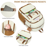 Backpack for Teen Girls Laptop Backpacks 15.6 Inch School Bag for Students Women College Bookbag Travel Daypack (Beige Khaki)