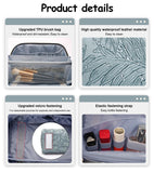 BOYATU Travel Makeup Bags Cosmetic Organizer Bag: 3 Pcs Set Large Capacity Floral Make up Bag with Compartments - Waterproof Leather Toiletry Bags with Handle for Women (01-Light Blue)