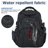 VANKEAN 17.3'' Travel Laptop Backpack TSA Friendly, Water Resistant Anti Theft Extra Large College Backpacks with RFID Pockets, USB Port for Men Women Business Work Bag, Black