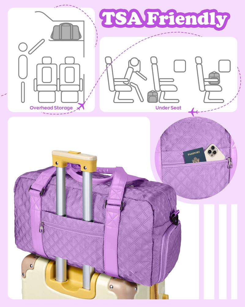 Elilier Easter Basket Stuffers, Dance Cheer Duffle Bag Women Girls Gift: Personalized Weekender bag, Cute Gym Sports Bag with Shoe Compartment, Gymnastics Bags, Birthday Gifts for Women Teenage Kids